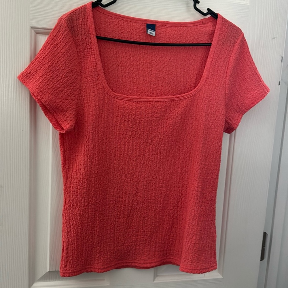 Old Navy Textured Pink Shirt - Size L